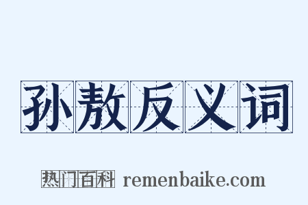 孙敖反义词是什么意思的图片